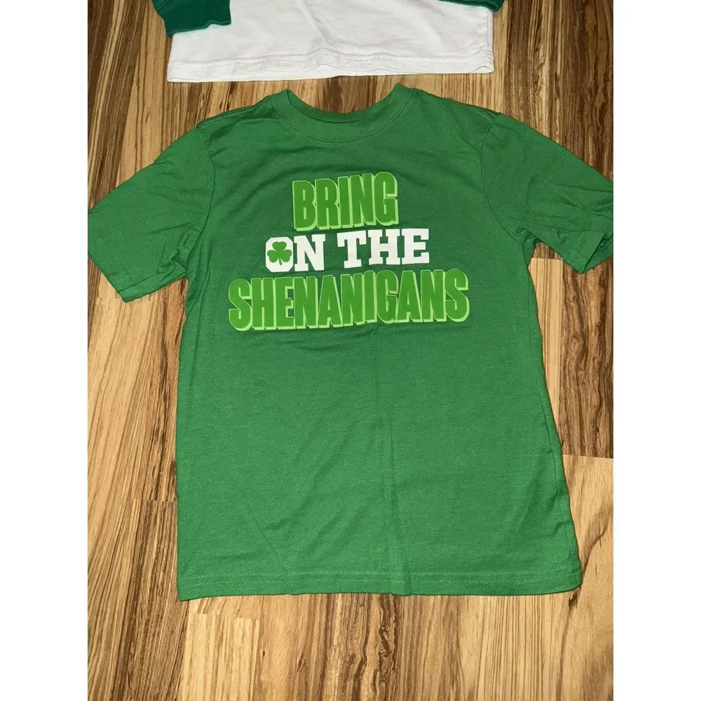 The Children's Place TCP St. Patrick's Day Tee Shirt T-shirt 6 6/7‎ Lot Of 2
